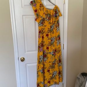 Luna Tuccini Asymmetrical off shoulder dress